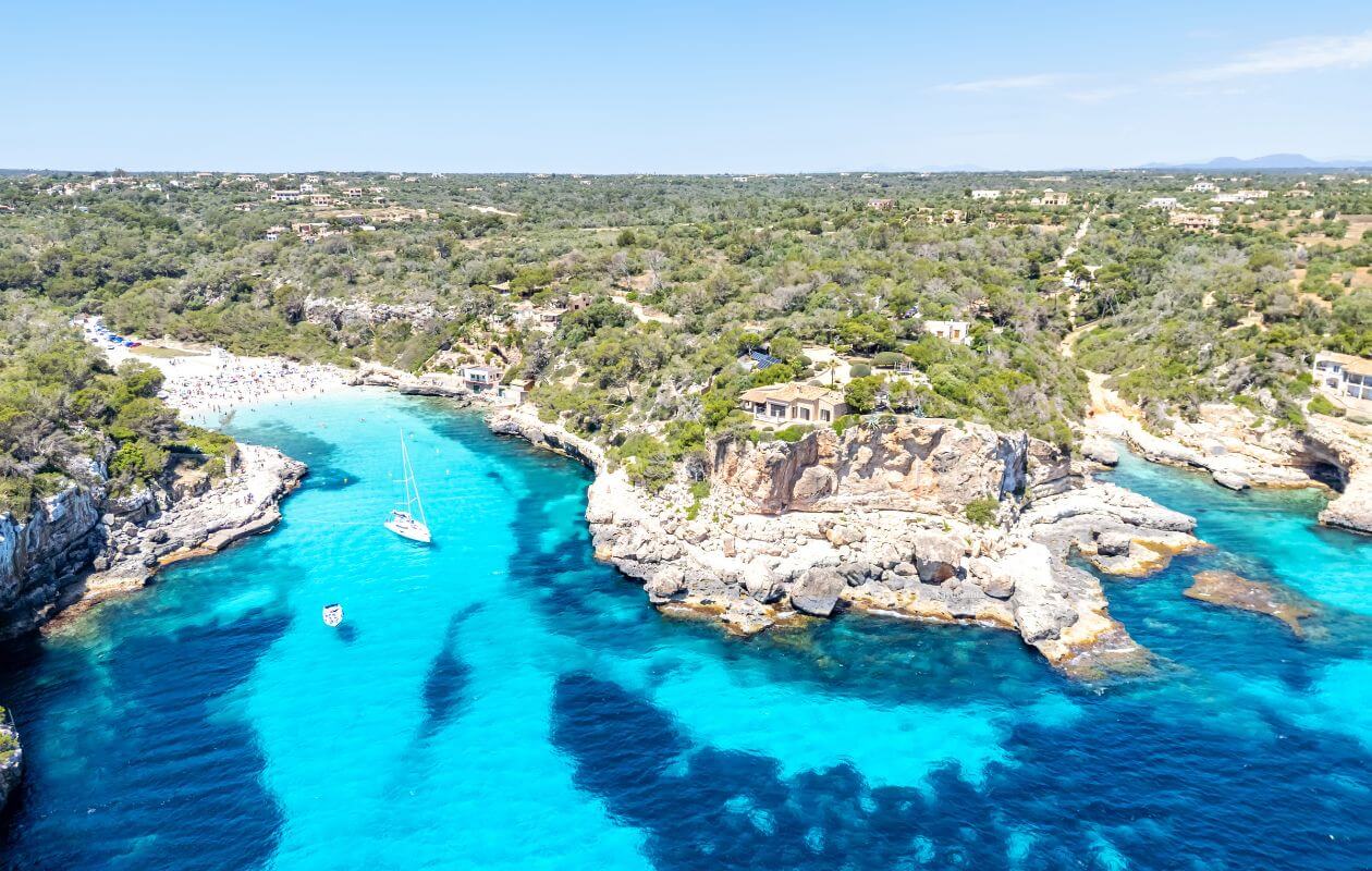 Cala Llombards beach on Mallorca island